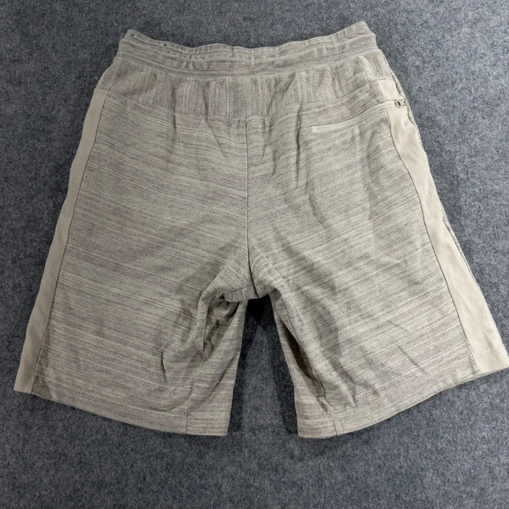 Nike Mens Sportswear Heathered Knit Shorts Gray Drawstring Zipper Pocket Size M
